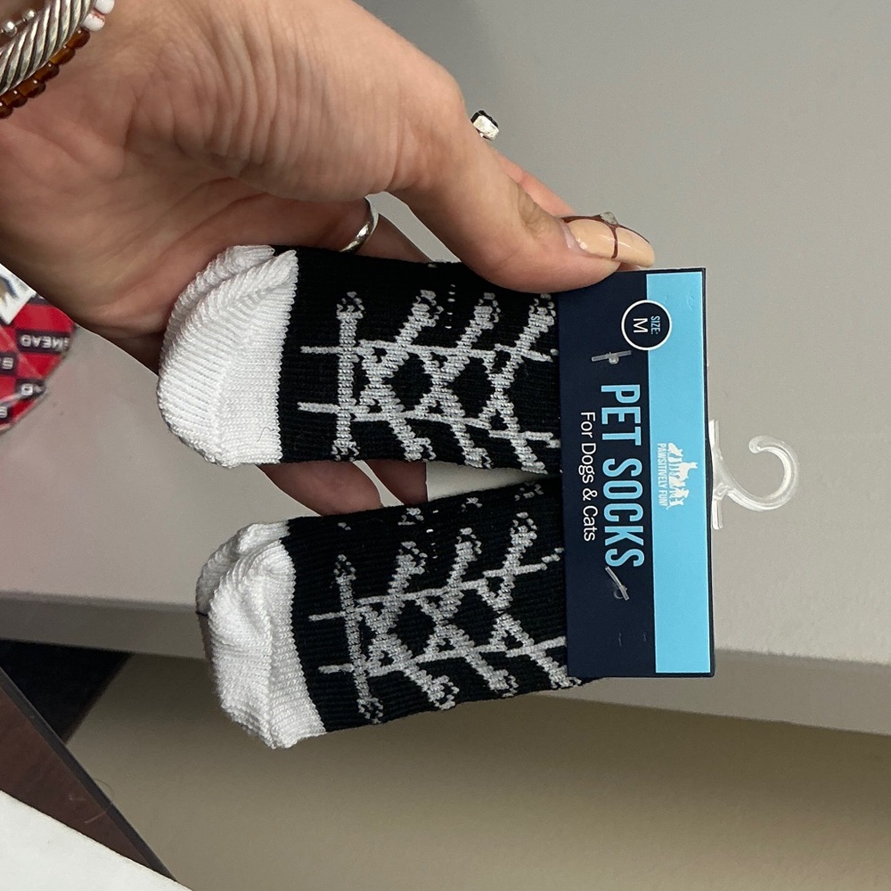 Pet Socks for Dogs & Cats - Converse Print/ Black and White